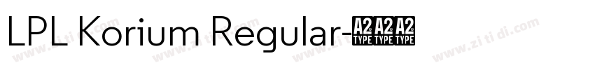 LPL Korium Regular字体转换